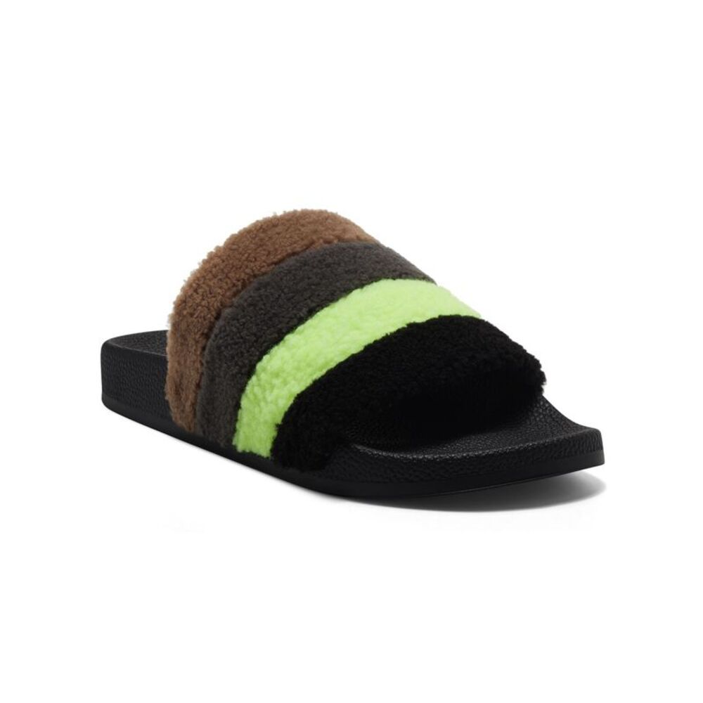 INC Womens Black Striped Comfort Peymin Slide Sandals 6 M